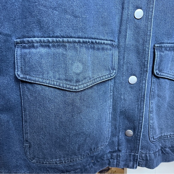 Madewell Denim chore Jacket Hodgeman Wash with corduroy, barn utility jacket - Picture 5 of 11